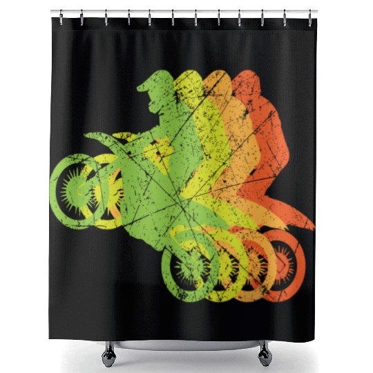 Dirt Bike Shower Curtains
