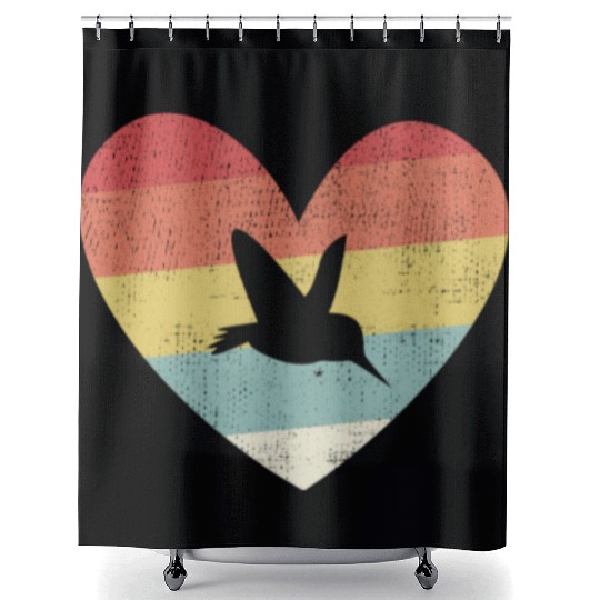 Bird watching Hummingbird Heart (Gift) Shower Curtains