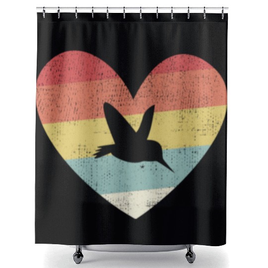 Bird watching Hummingbird Heart (Gift) Shower Curtains