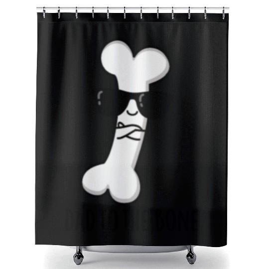 Dad To The Bone Cute Anatomy Pun Shower Curtains