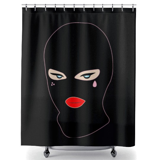 Gangster Ski Mask - Illustration Design Shower Curtains