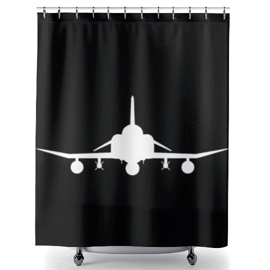F-4 Phantom II Military Fighter Jet Shower Curtains