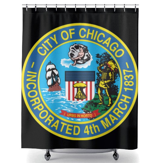 Seal of Chicago, Illinois Shower Curtains