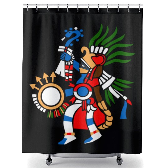 Aztec Symbol Aztec God of War Huitzilopochtli Shower Curtains