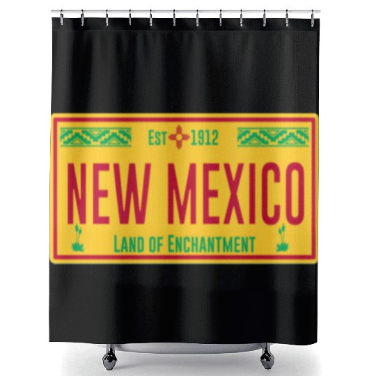 Zia New Mexico Symbole State Est 1912 Southwestern Shower Curtains