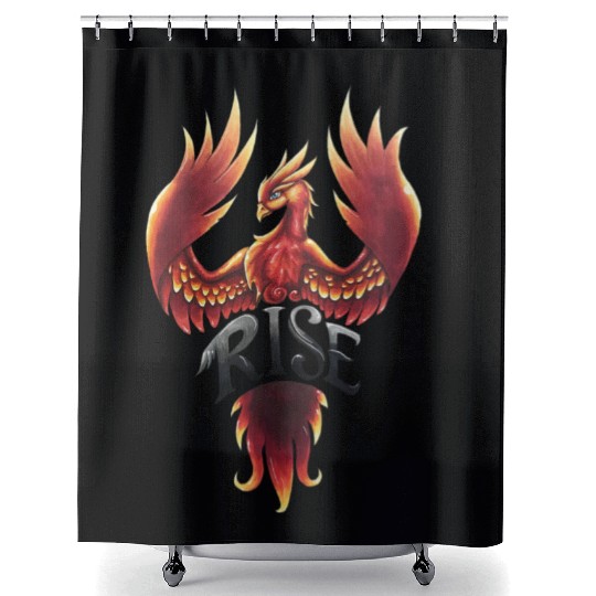 Rising Phoenix Shower Curtains