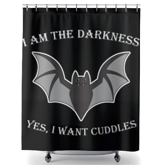 I Am The Darkness Cute Bat Halloween Shower Curtains