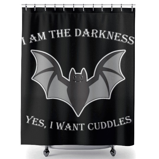 I Am The Darkness Cute Bat Halloween Shower Curtains