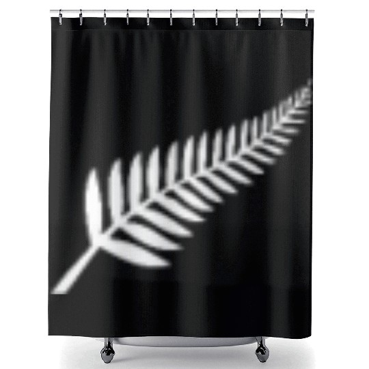 New Zealand's Silver Fern for Kiwis Shower Curtains