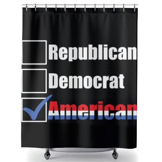 Republican Democrat American Patriotic Anti Shower Curtains