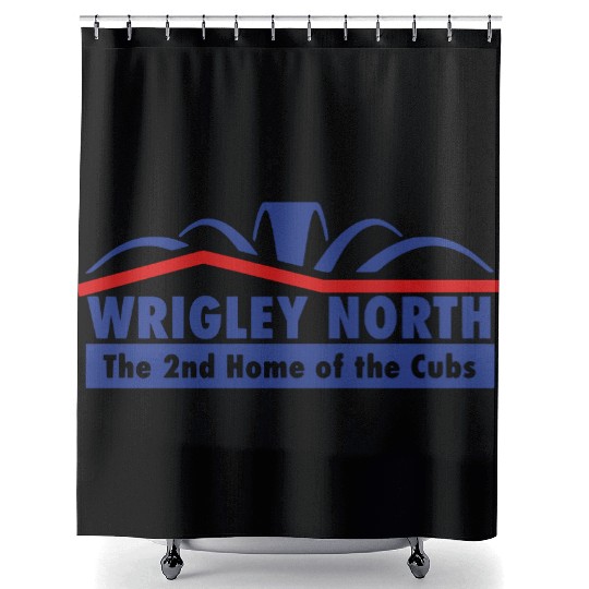 Wrigley North The Second Home of the Cubs Shower Curtains