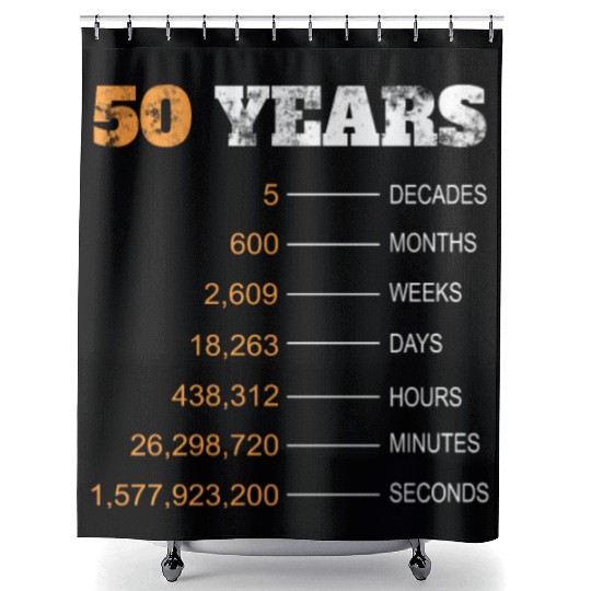 Happy 50th Birthday 50 Year Old Gift 50 plus Shower Curtains