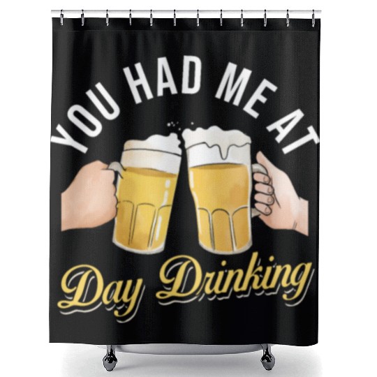 Day Drinking Beer Shower Curtains