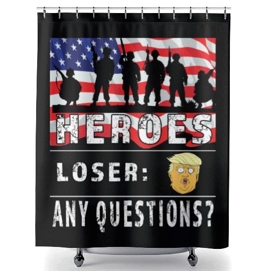 Vets against Trump. Trump is a loser, our vets are Shower Curtains