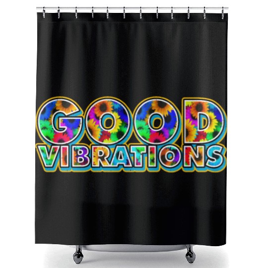 Good Vibrations Good Intentions Shower Curtains