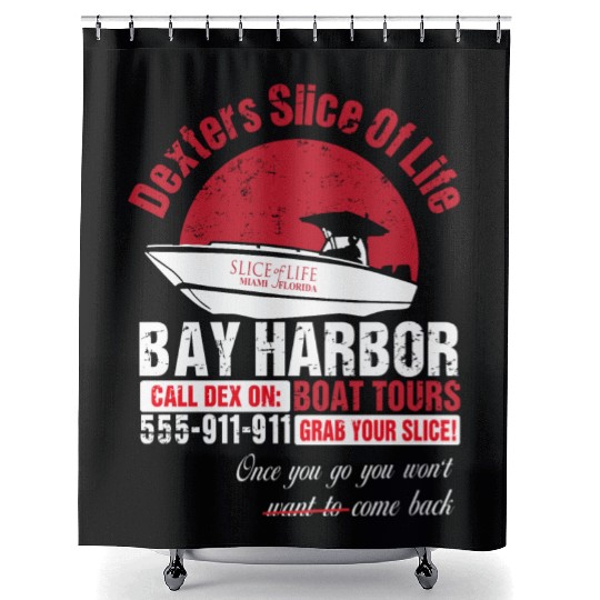 Cool Dexter Bay Harbor Boat Tours Shower Curtains