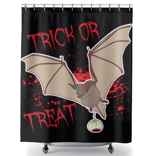 Trick or treat Bat Shower Curtains