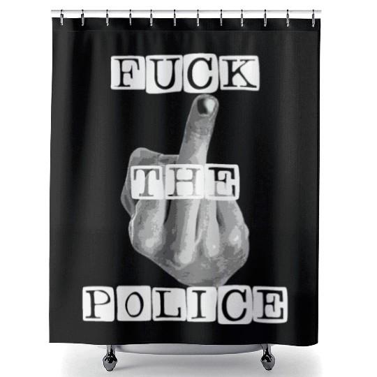 Fuck The Police B/W Shower Curtains
