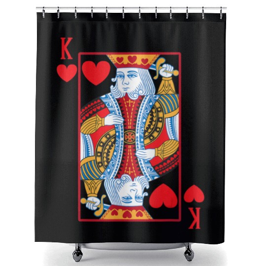 Halloween Playing Card Costume KING OF HEARTS Shower Curtains