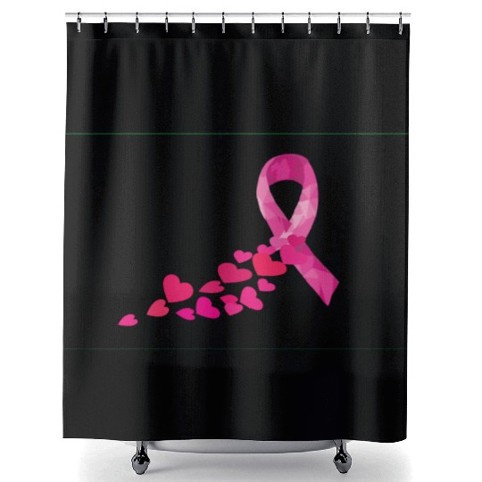 Pink Ribbon Breast Cancer Awareness Love Shower Curtains