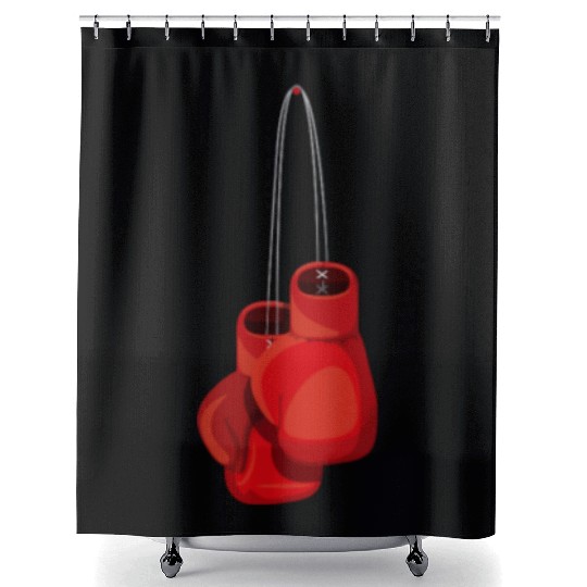 Retro Vintage Boxing Gloves Boxer Boxing Club Usa Shower Curtains