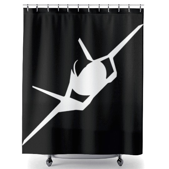 F-35 Lightning II Military Fighter Jet Aircraft Shower Curtains