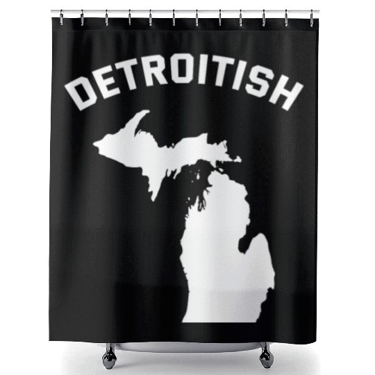Detroit-Ish Detroit City Michigan Us State Gift Me Shower Curtains