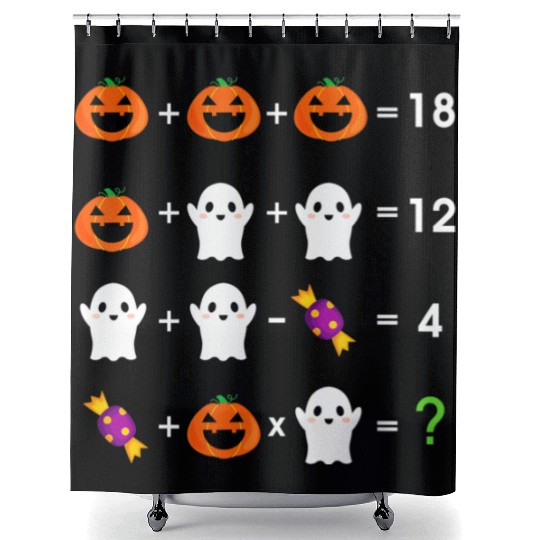 Order of Operations Halloween Quiz Math Teacher Shower Curtains