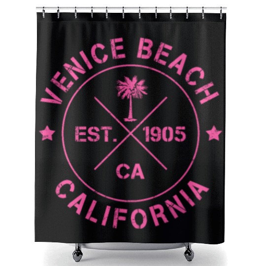 Venice Beach California Los Angeles USA Hollywood Shower Curtains