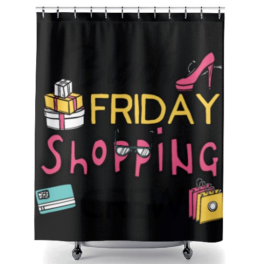 Holiday Shopping Black Friday Shopping Crew Funny Shower Curtains