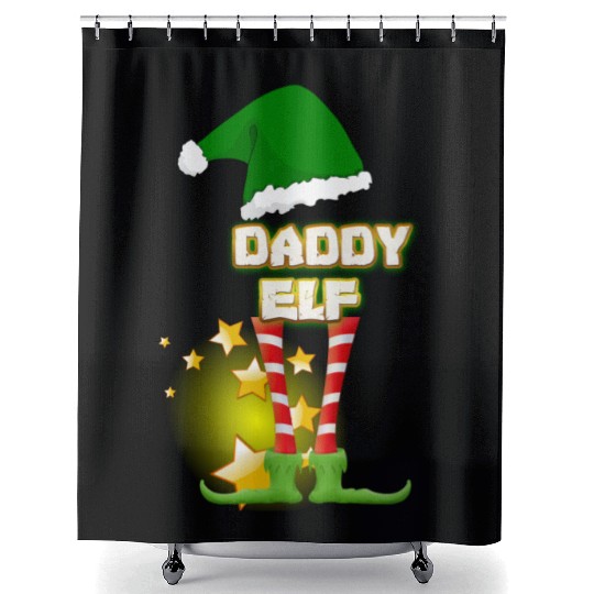 Daddy Elf Daddy Elf Daddy Elf Shower Curtains