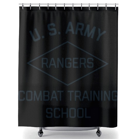 Us Army Ranger Combat Training School Ww2 Vintage Shower Curtains