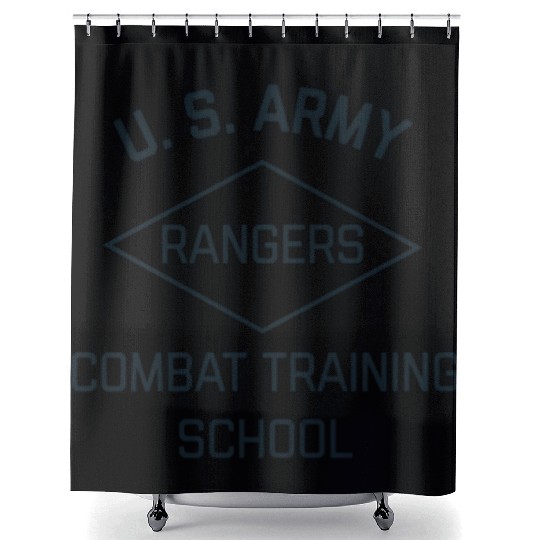 Us Army Ranger Combat Training School Ww2 Vintage Shower Curtains