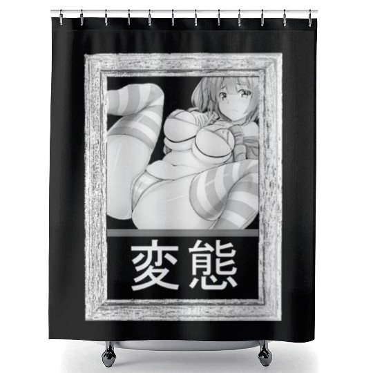 hen Anime Waifu japanese sexy bikin Girl Ahegao Shower Curtains