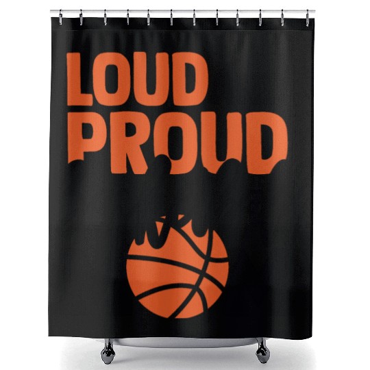 Loud And Proud Basketball Mom Shower Curtains