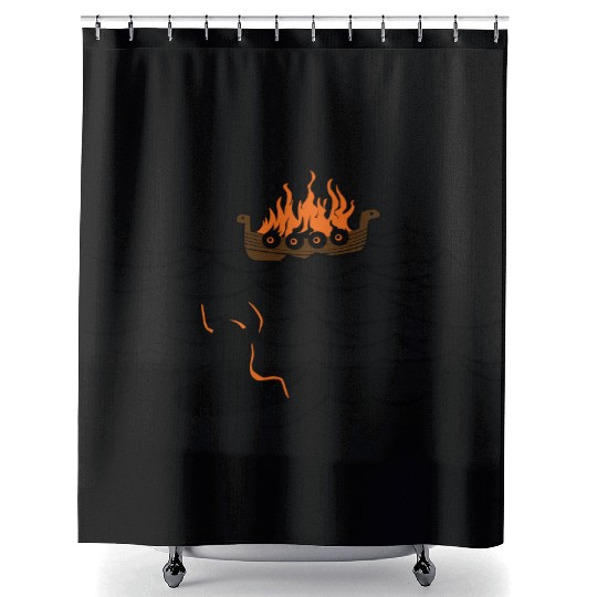 Viking Funeral Shower Curtains