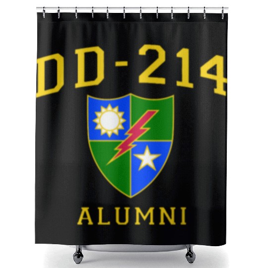 US Army Ranger Veteran DD214 Alumni Logo Insignia Shower Curtains