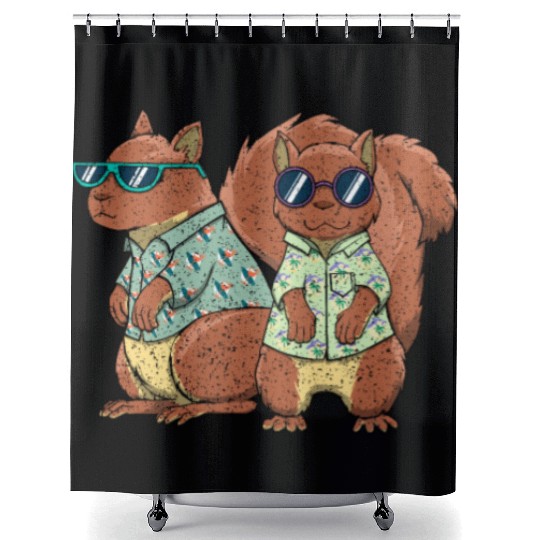 Funny Squirrel for Animal Lover Gift Squirrels Shower Curtains