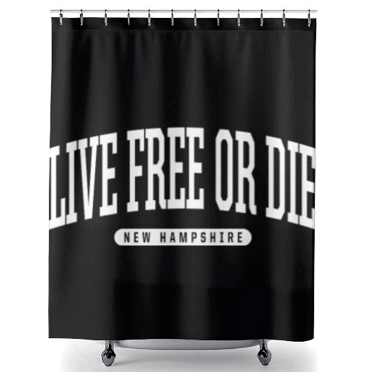 College Style Live Free Or Die New Hampshire Souve Shower Curtains