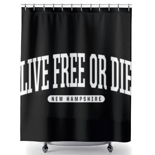 College Style Live Free Or Die New Hampshire Souve Shower Curtains