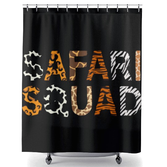 Safari Squad Family Vacation African Animal lover Shower Curtains