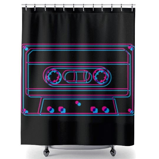 Synthwave Shower Curtains