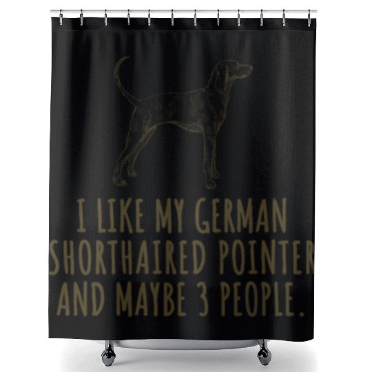 German Shorthaired Pointer Dog Shower Curtains