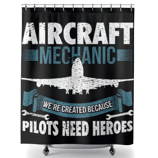Aviation Mechanic Shower Curtains