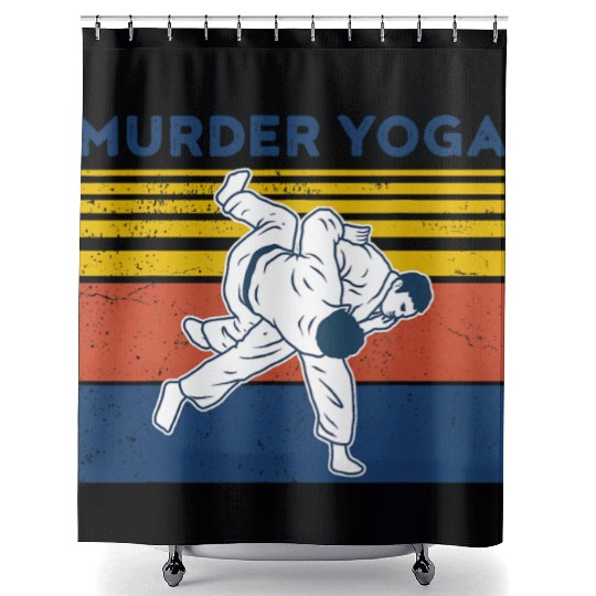 Jiu Jitsu Shower Curtains Murder Yoga MMA Brazilian