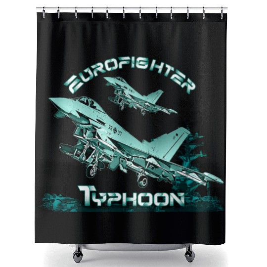 Eurofighter Typhoon fighter jet Shower Curtains
