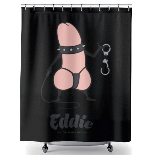 Eddie Funky Dick BDSM Shower Curtains
