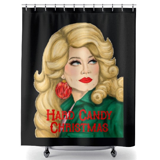 Hard Candy Christmas Parton Shower Curtains