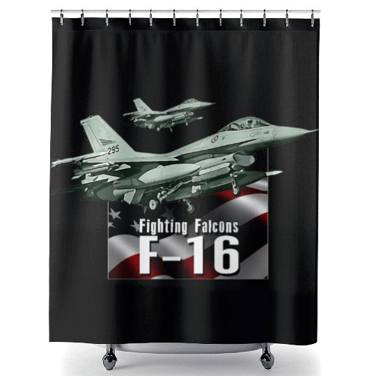 F-16 Fighter Jet Shower Curtains