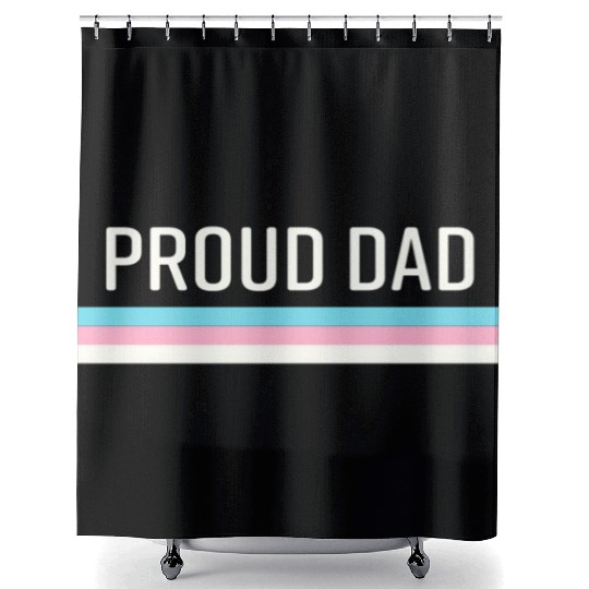 Lgbt Transgender Pride Proud Dad Shower Curtains